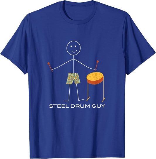 Funny Steel Drum Guy, Boy Steel Pan Player T-Shirt - T-Shirt | Royal