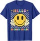 Retro Groovy 2nd Grade Back to School Hello Second Grade T-Shirt - T-Shirt | Royal