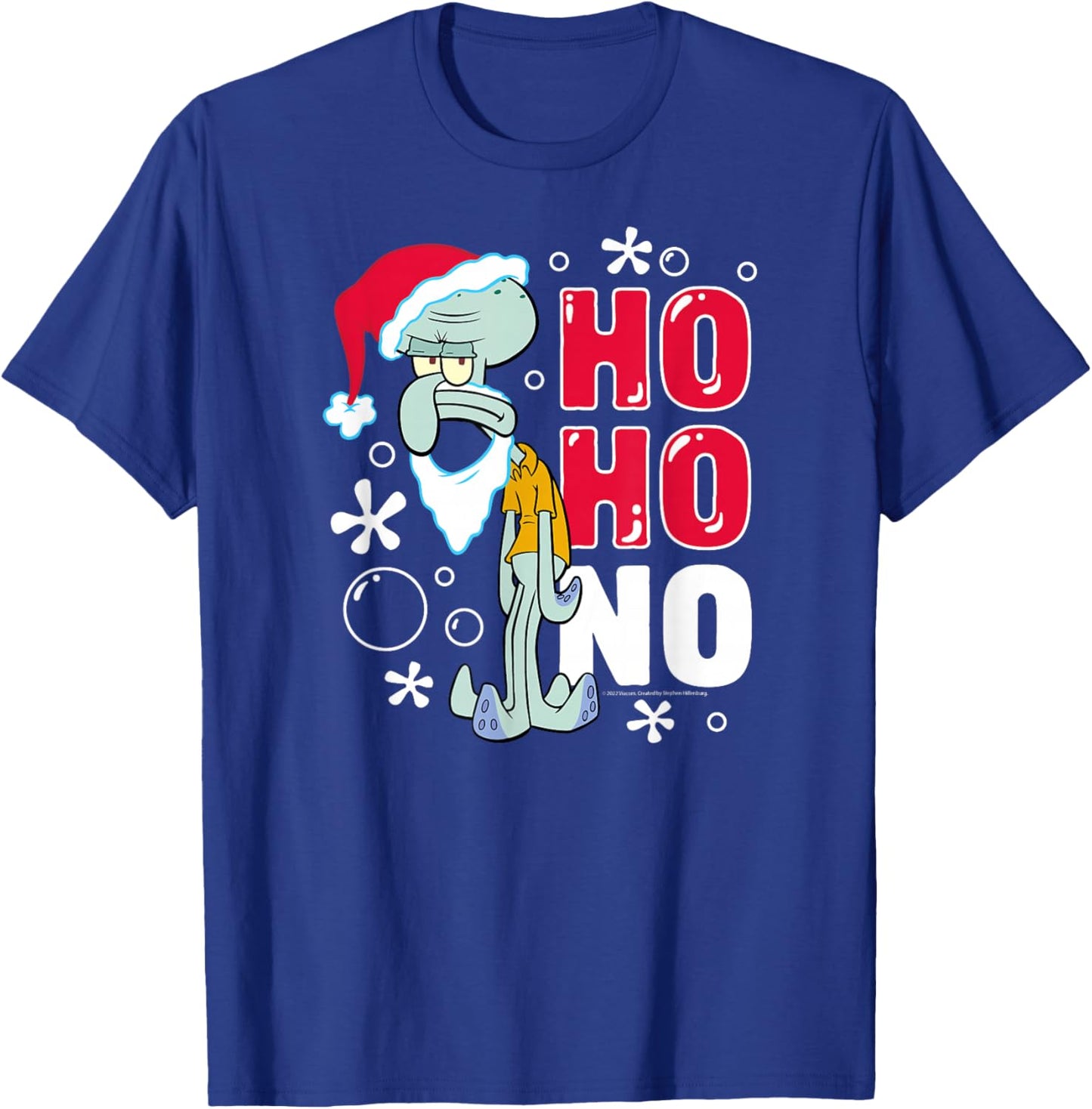 SpongeBob SquarePants - Squidward Christmas Santa Ho Ho No T-Shirt - T-Shirt | Royal