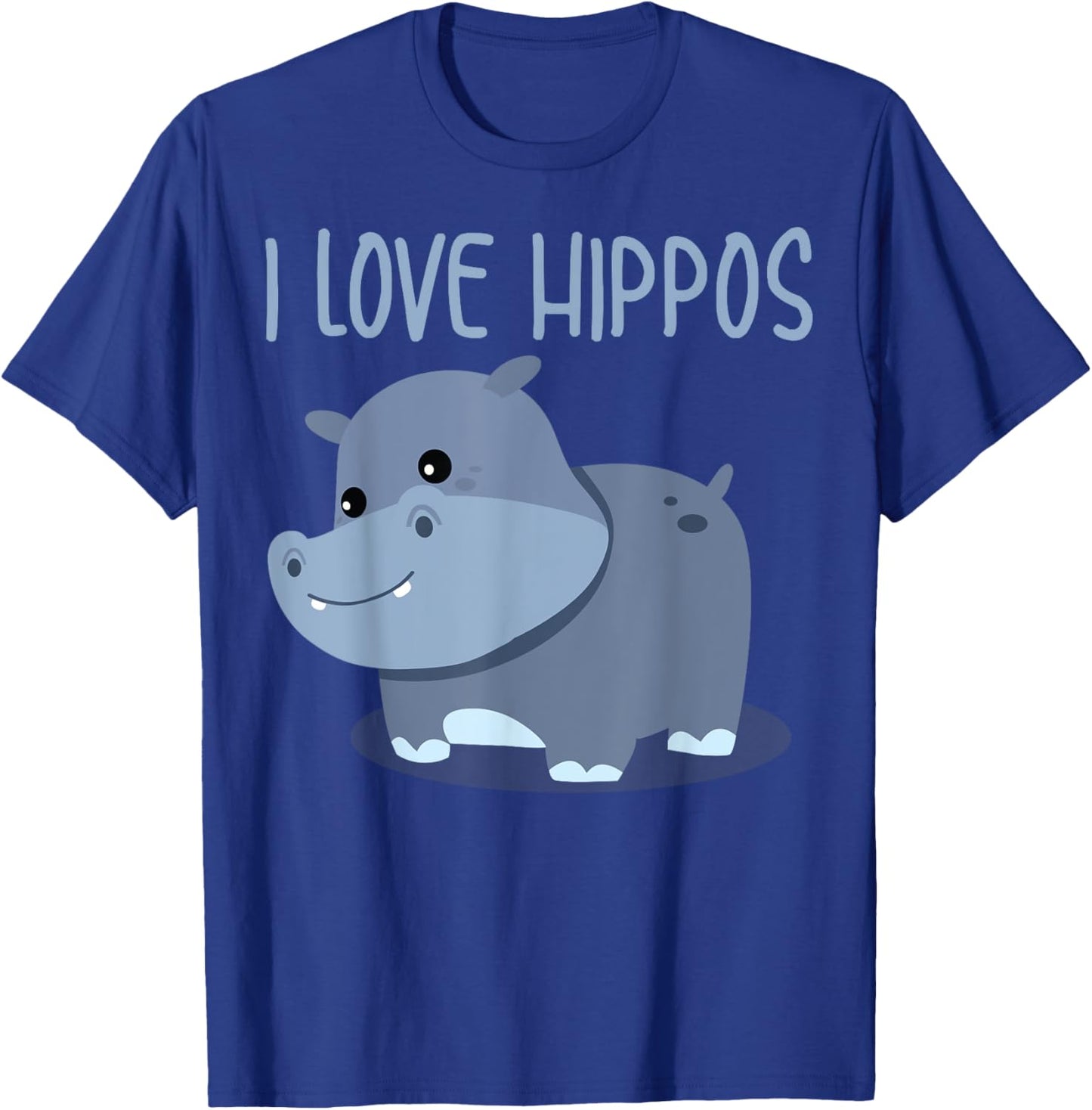 I Love Hippos Design For Girls Boys Kids Safari Hippo Lover T-Shirt - T-Shirt | Royal