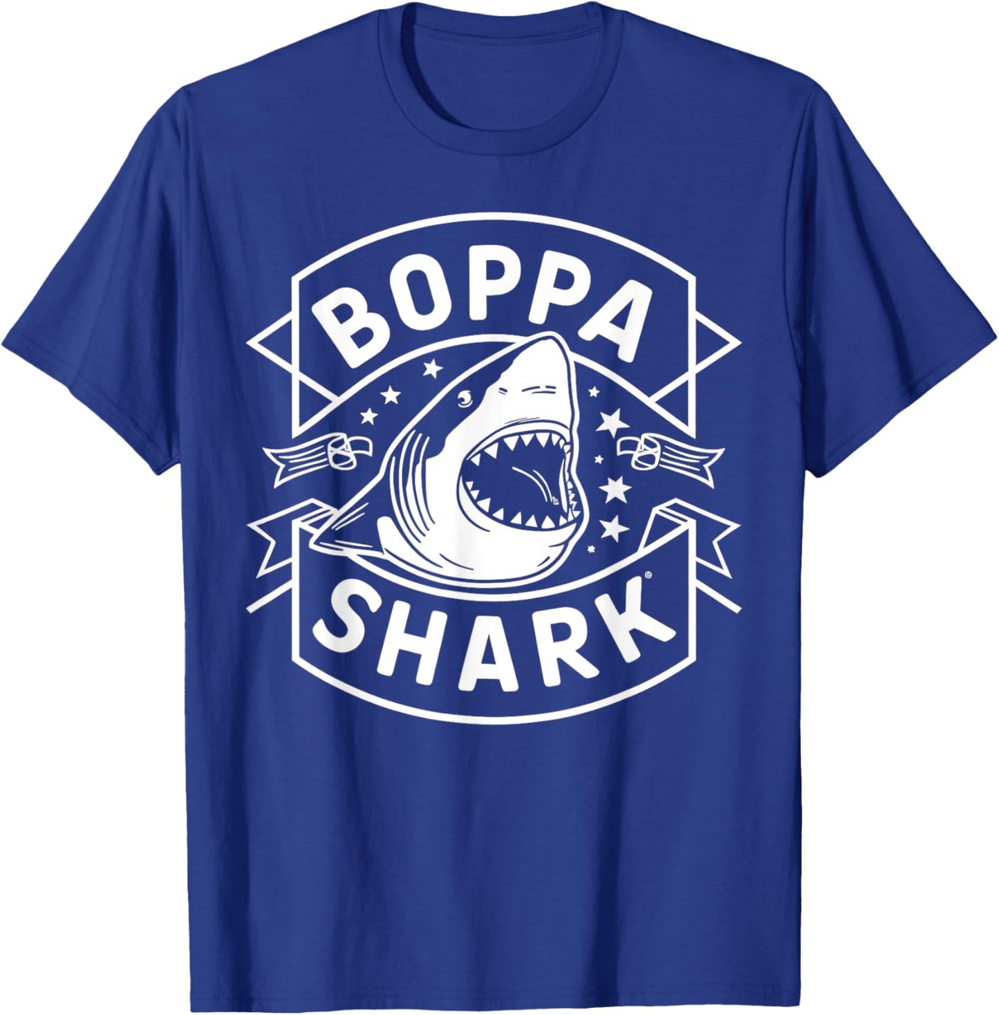 Boppa Shark Grandpa Gifts Funny Graphic T-Shirt - T-Shirt | Royal