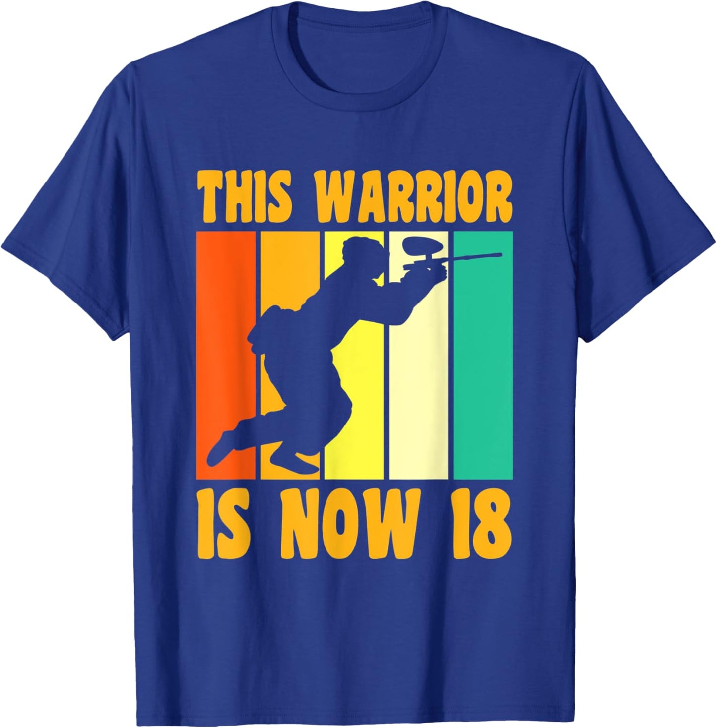 Happy 18 Birthday 18 Year Old Retro Paintball 18th Birthday T-Shirt - T-Shirt | Royal