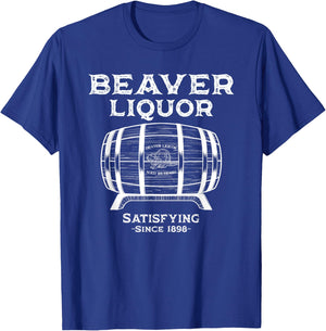 Beaver Liquor Beaver Liqueur Adult Humor Drinking Humor T-Shirt - T-Shirt | Royal