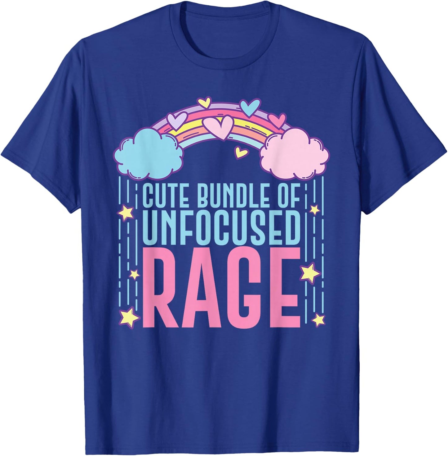 Cute Bundle of Unfocused Rage Funny Pastel Goth Gift Rainbow Small T-Shirt - T-Shirt | Royal