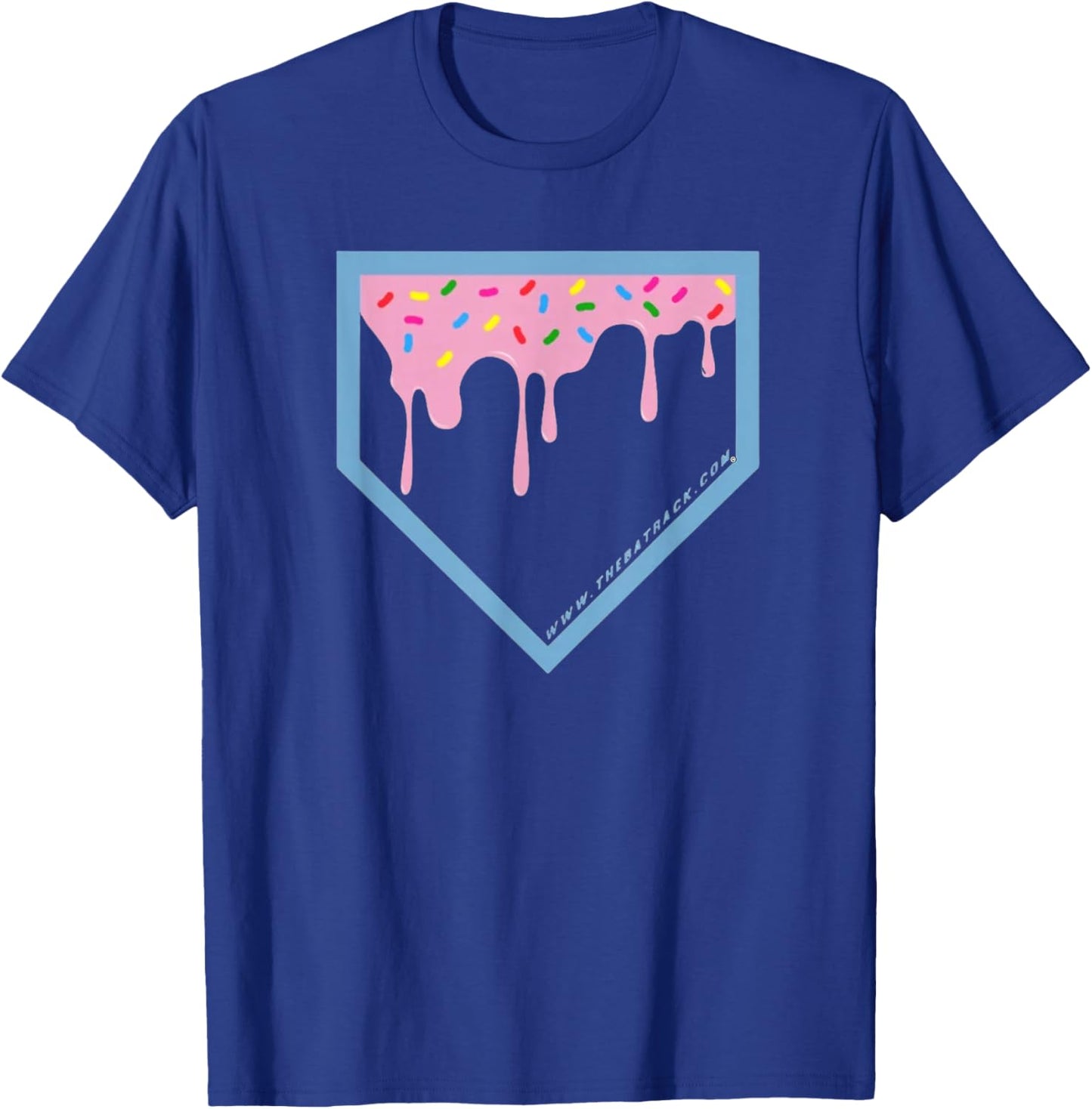 Baseball Home Plate Drip 2 with Sprinkles T-Shirt - T-Shirt | Royal