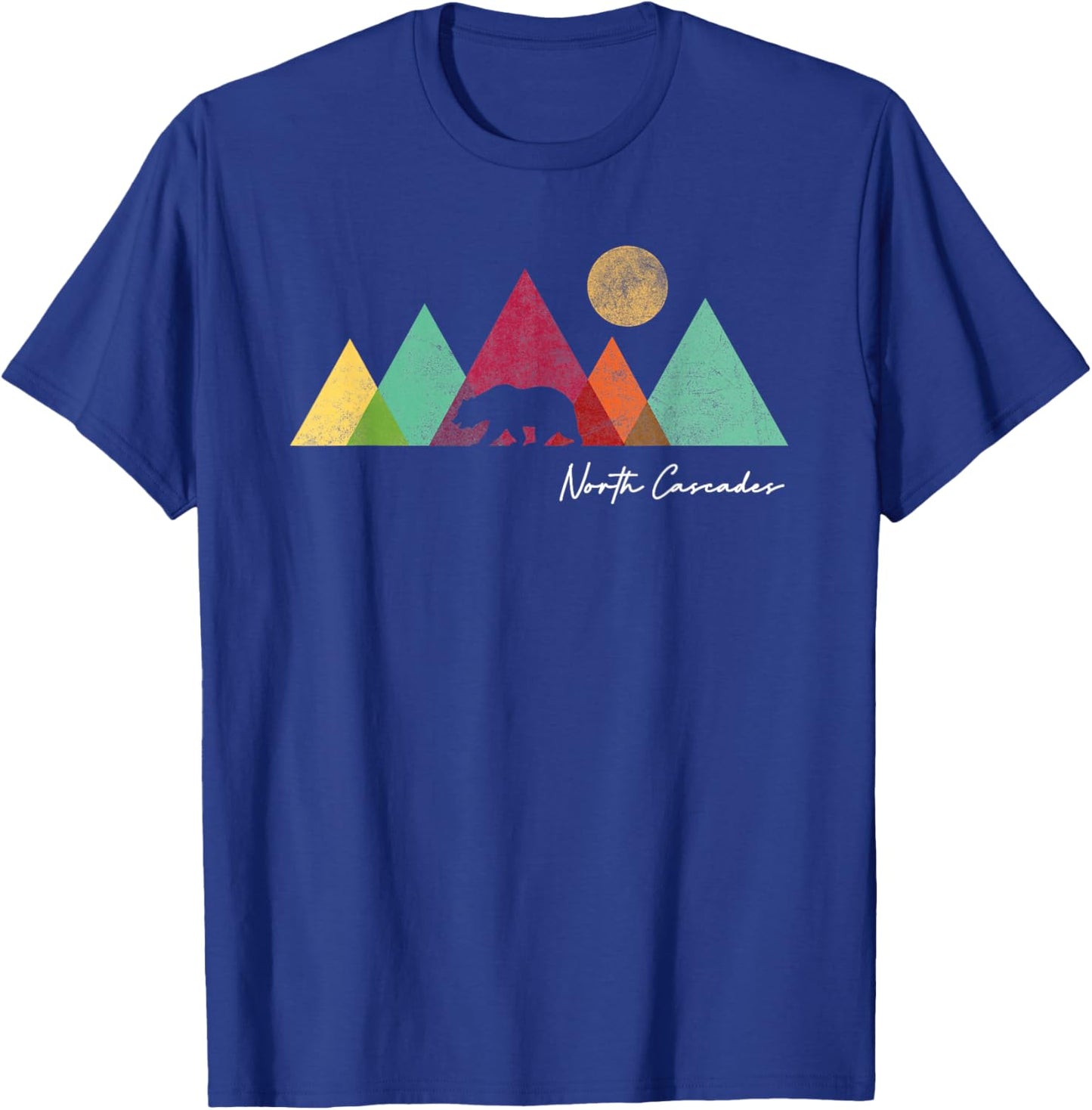 Retro North Cascades National Park Souvenir T-Shirt - T-Shirt | Royal