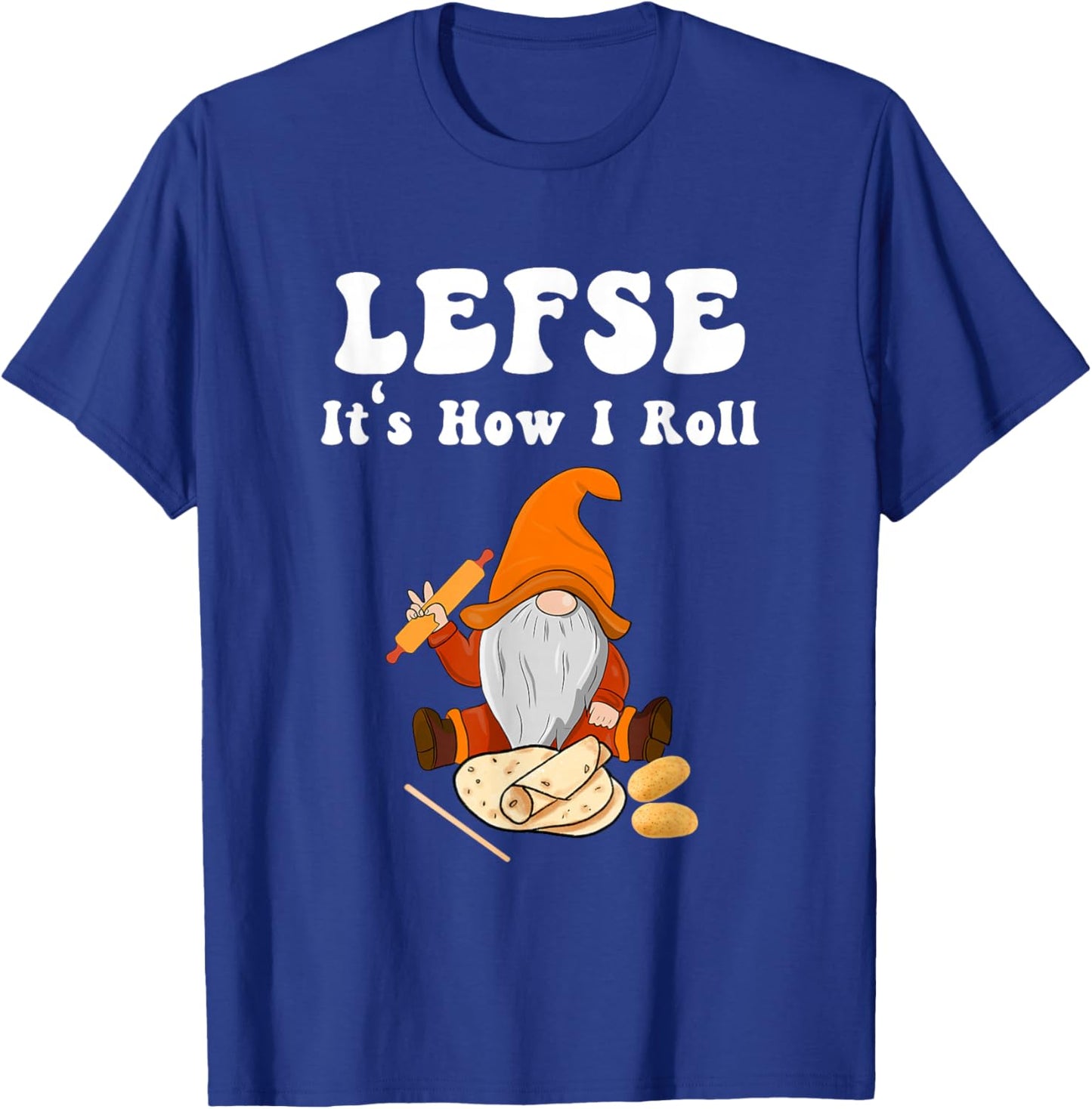 Lefse It's How I Roll Christmas T-Shirt - T-Shirt | Royal
