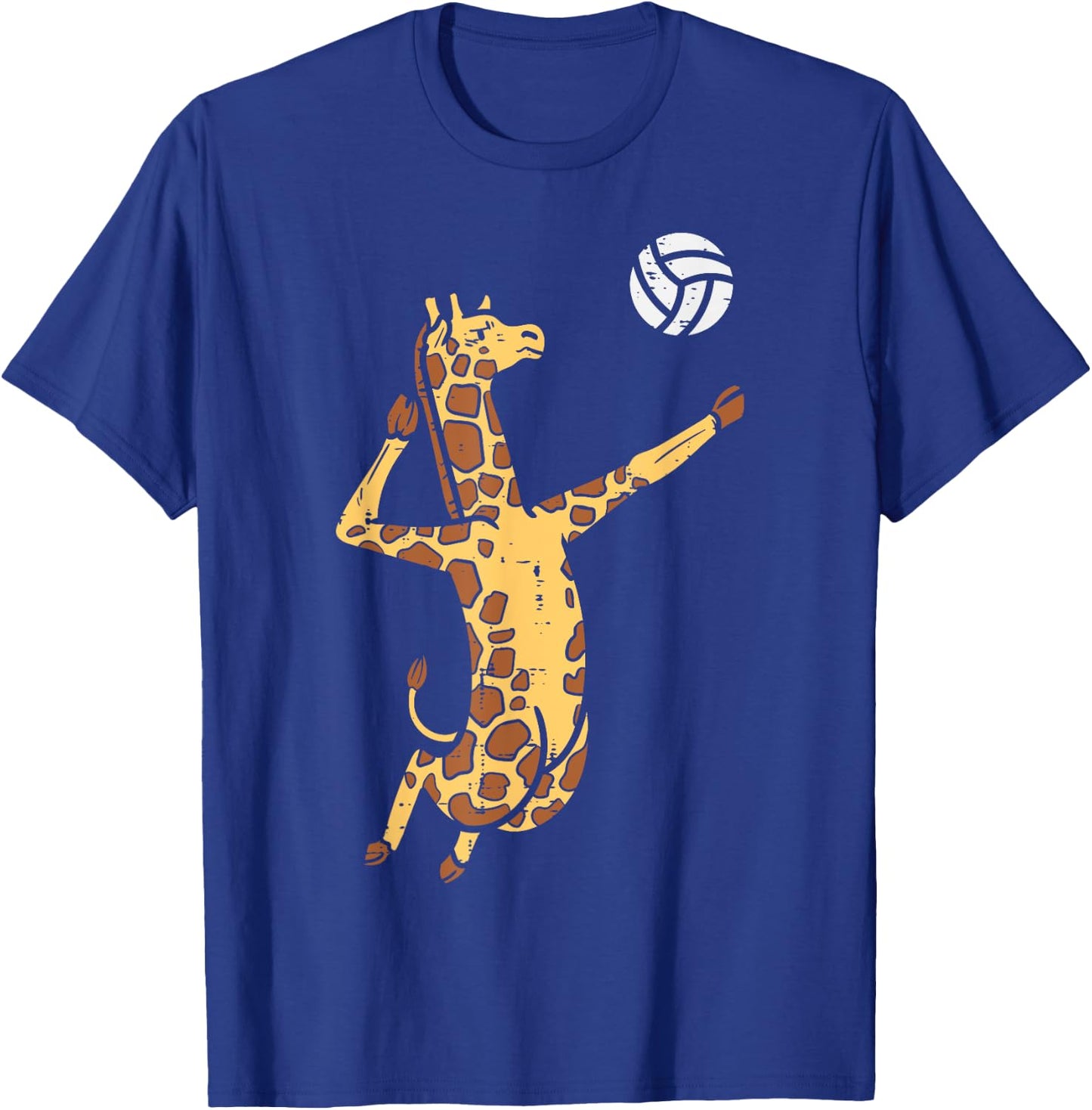 Giraffe Volleyball Spike Serve Player Spiker Boys Men Women T-Shirt - T-Shirt | Royal