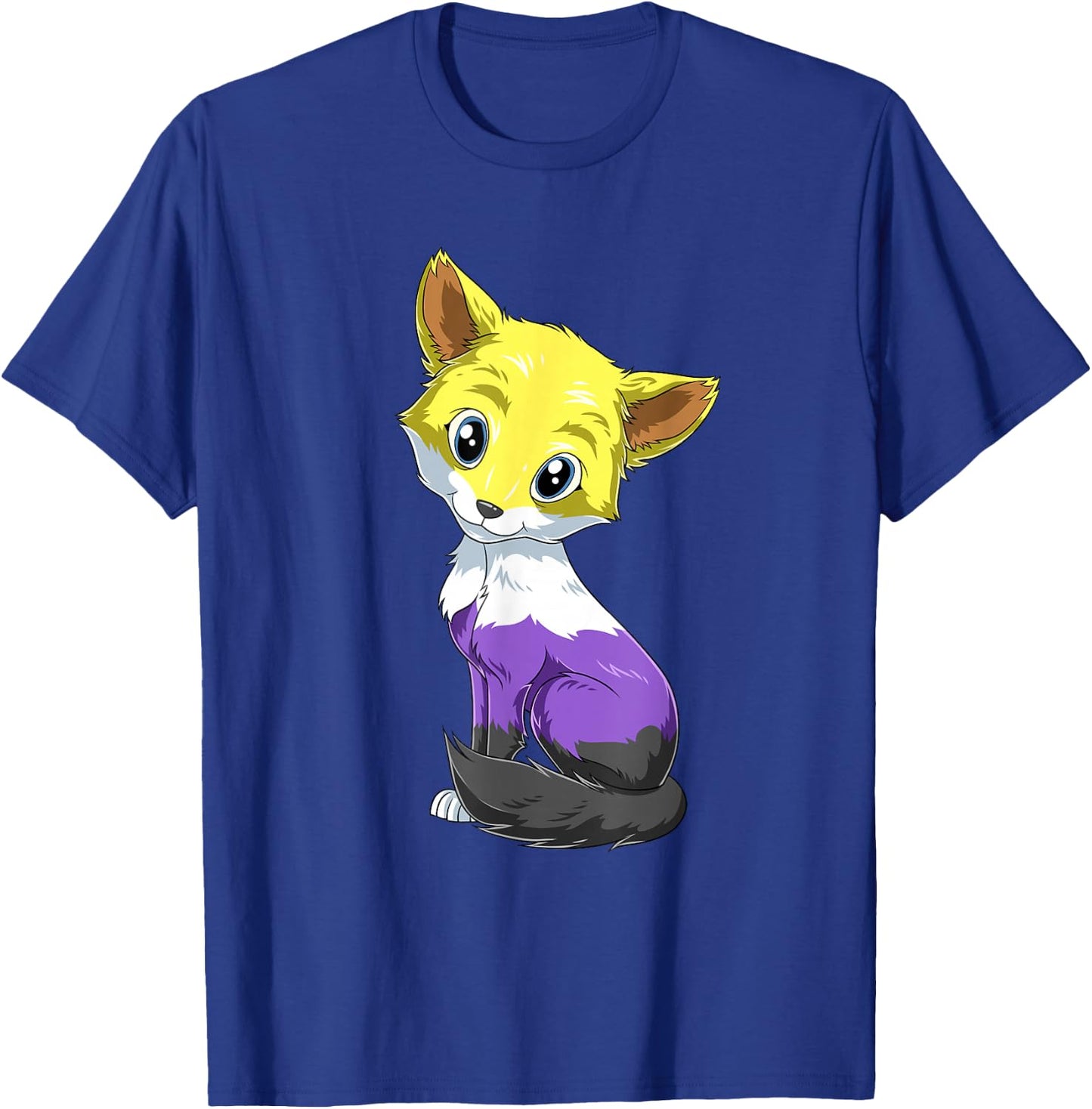 Nonbinary Fox - Genderqueer Pride LGBTQ T-Shirt - T-Shirt | Royal