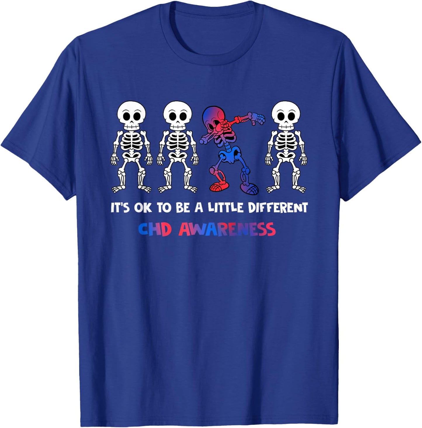 It's OK to Be A Little Different CHD Awareness T-Shirt - T-Shirt | Royal