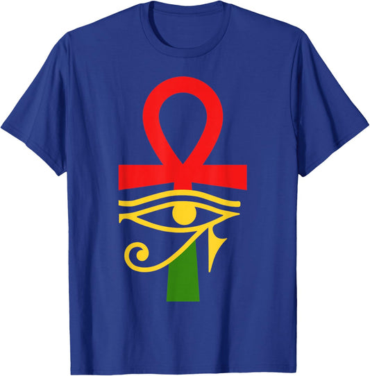 Ancient Egypt Egyptian Ankh Eye Of Horus Kemetic T-Shirt - T-Shirt | Royal