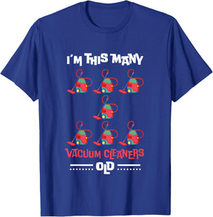 Kids I'm This Many Vacuum Cleaners Old - 7th Birthday 7 Years old T-Shirt - T-Shirt | Royal