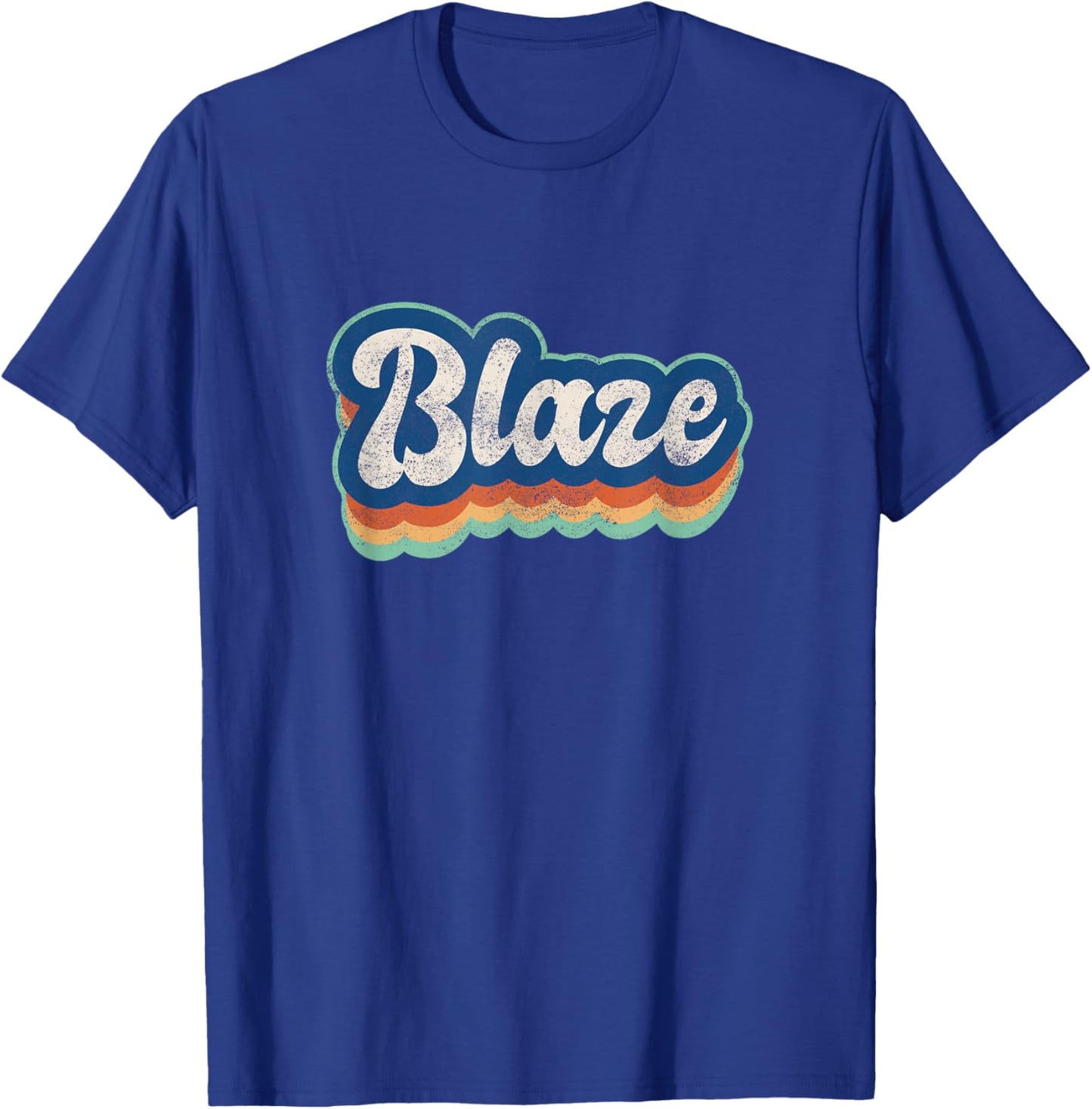 Blaze First Name Boy Vintage Style 70s 80s Personalized T-Shirt - T-Shirt | Royal