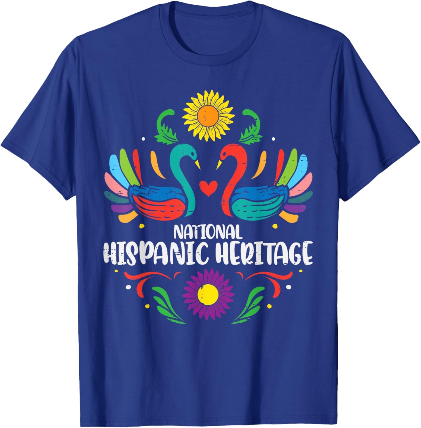 National Hispanic Heritage Month Otomi Birds Women Girls Kid T-Shirt - T-Shirt | Royal