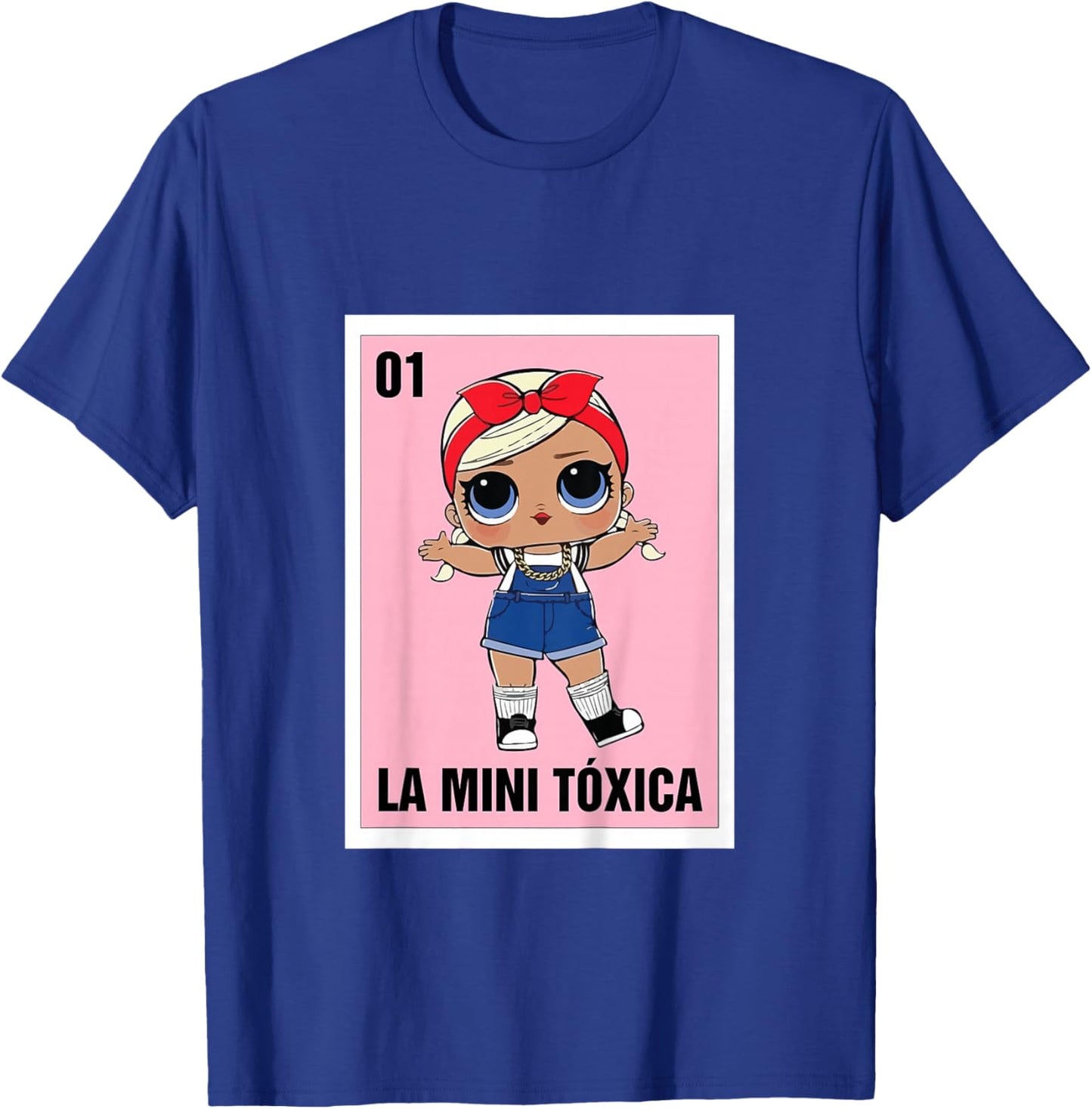 La Mini Toxica Mexican Bingo Card Game Spanish Baby Girl T-Shirt - T-Shirt | Royal