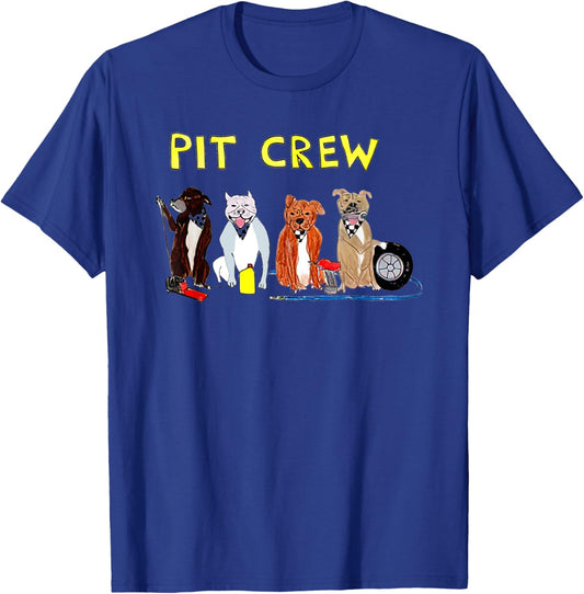 Pit Crew Dogs Funny Women T-Shirt - T-Shirt | Royal