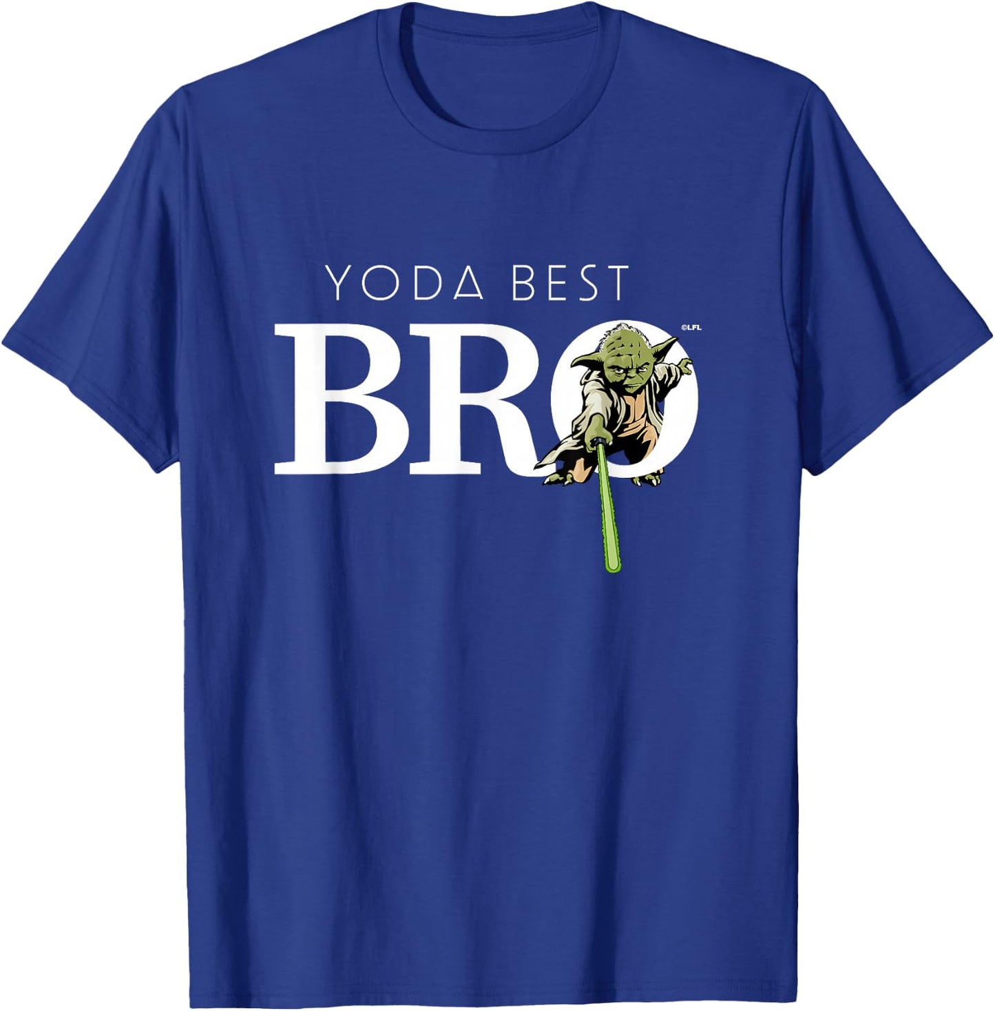 Star Wars Yoda Best Bro Lightsaber Gift Brother T-Shirt - T-Shirt | Royal