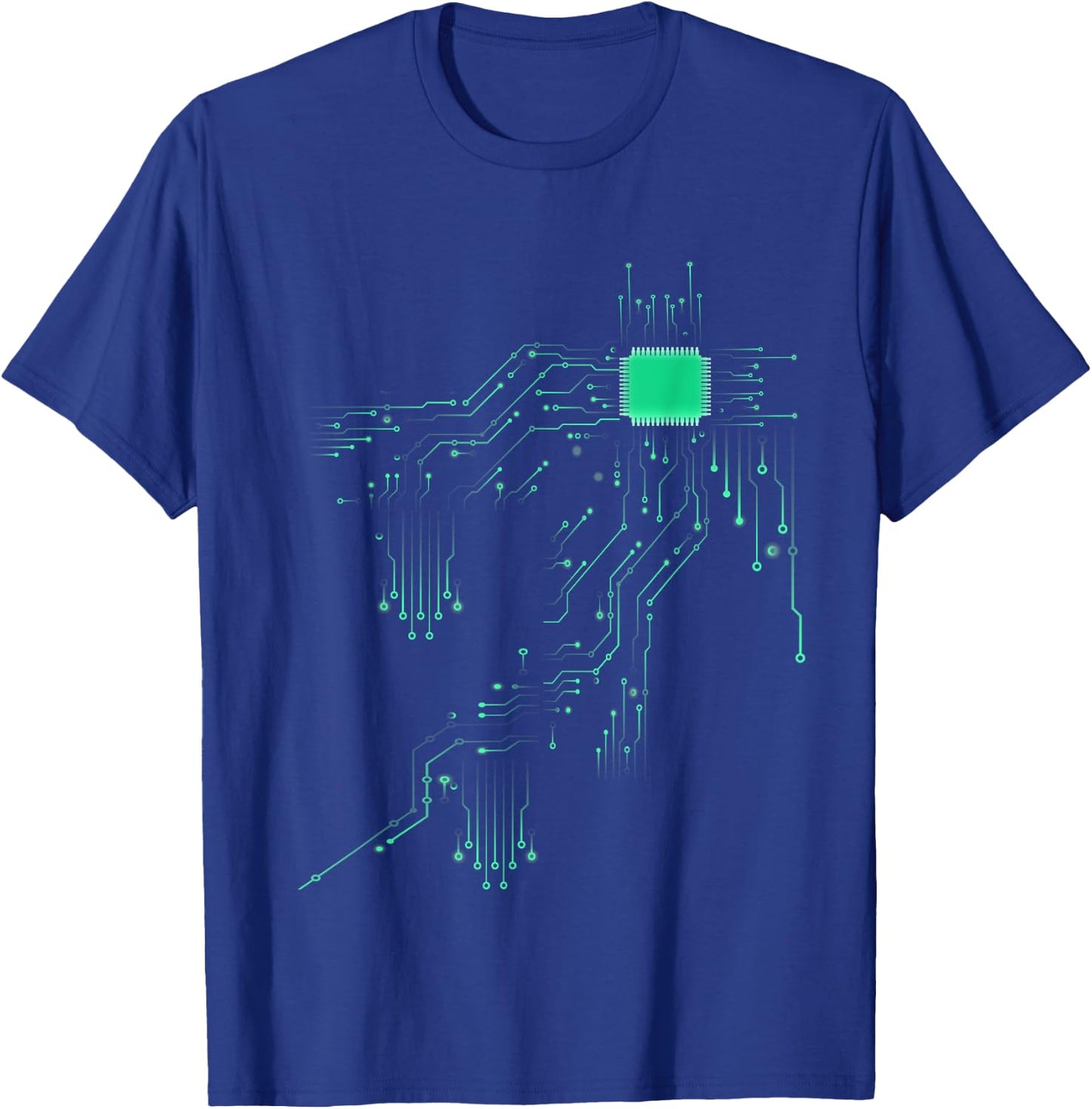 Computer Core Processor Heart of Tech Nerd T Shirt T-Shirt - T-Shirt | Royal