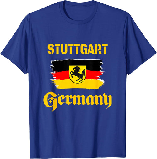 Stuttgart, Germany Deutschland shirts & gifts - Stuttgart Germany Football Souvenir - -Adults - Black - Small - Short Sleeve - Classic Fit - Cotton, Polyester