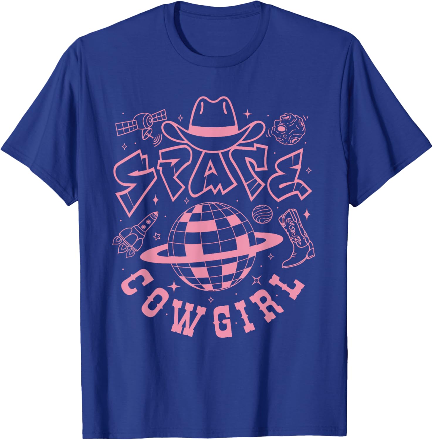 Space Cowgirls Shirt Bachelorette Party Rodeo Girls Women T-Shirt - T-Shirt | Royal