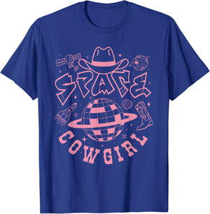 Space Cowgirls Shirt Bachelorette Party Rodeo Girls Women T-Shirt - T-Shirt | Royal