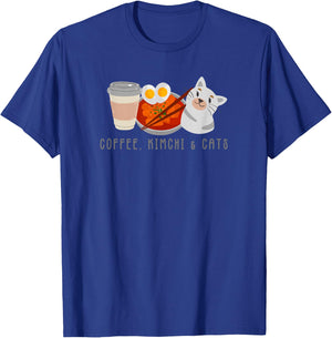 Coffee Kimchi Cats Cute I Love Kimchi South Korean Kpop T T-Shirt - T-Shirt | Royal