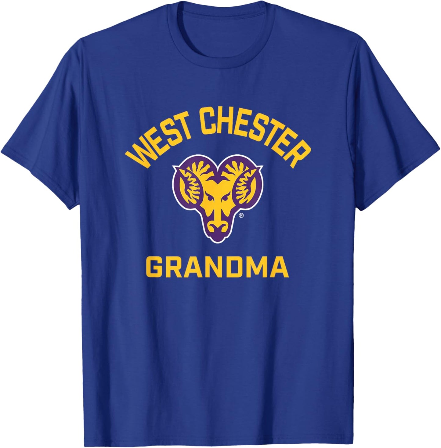 West Chester University Golden Rams Arched Grandma T-Shirt - T-Shirt | Royal