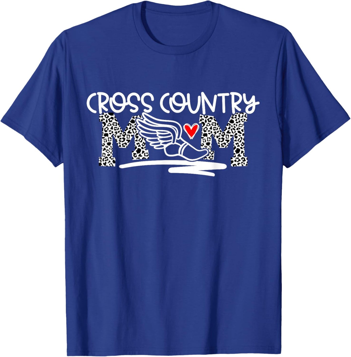 Cheetah Print Cross Country Mom Women's Black , Small T-Shirt - T-Shirt | Royal