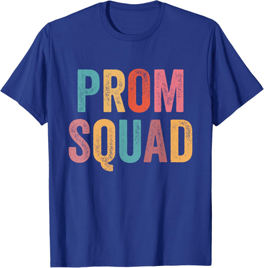 Prom Squad Vintage Prom Graduation Matching Group T-Shirt - T-Shirt | Royal
