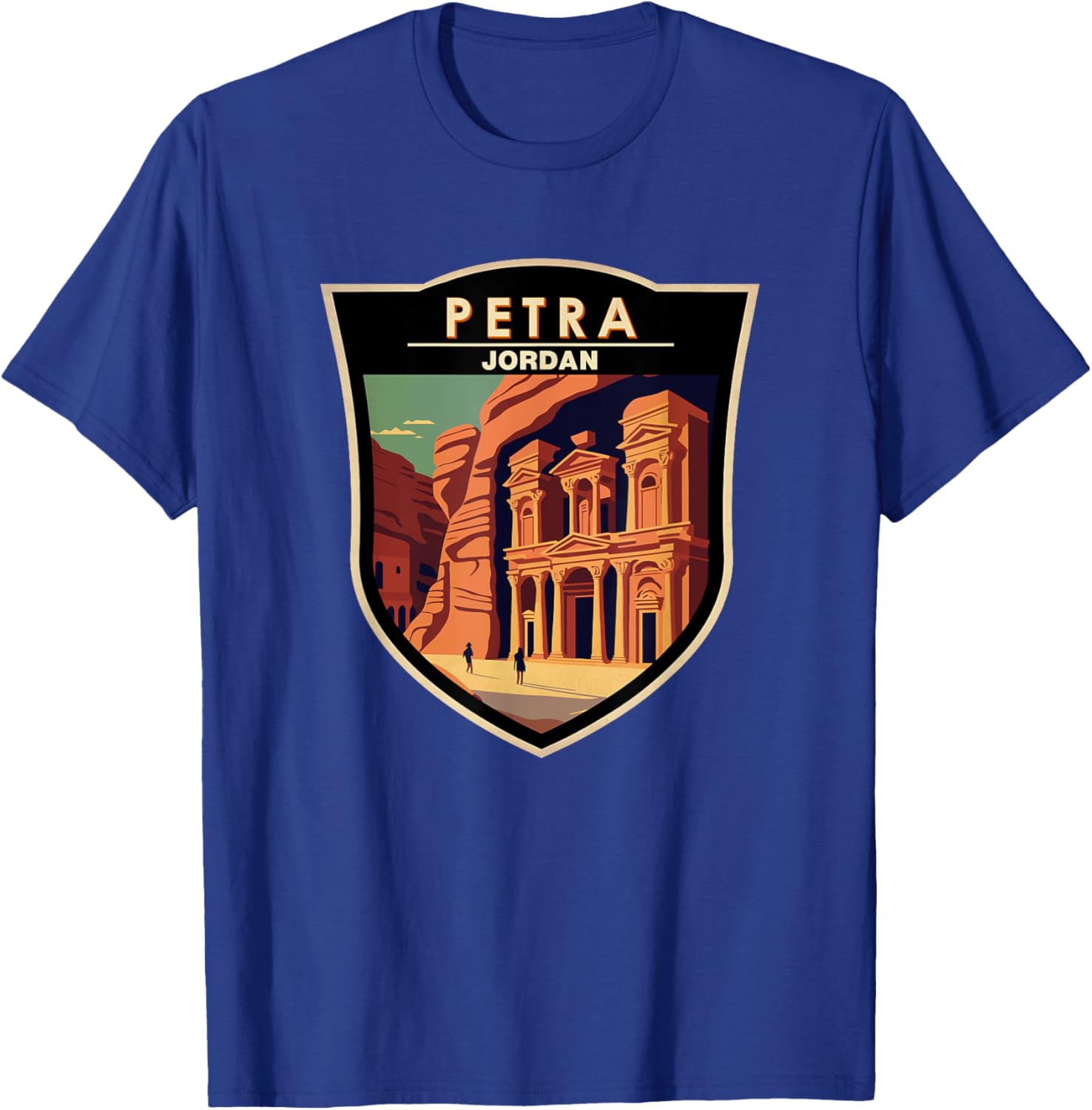 Petra Landmark Badge Vintage T-Shirt - T-Shirt | Royal
