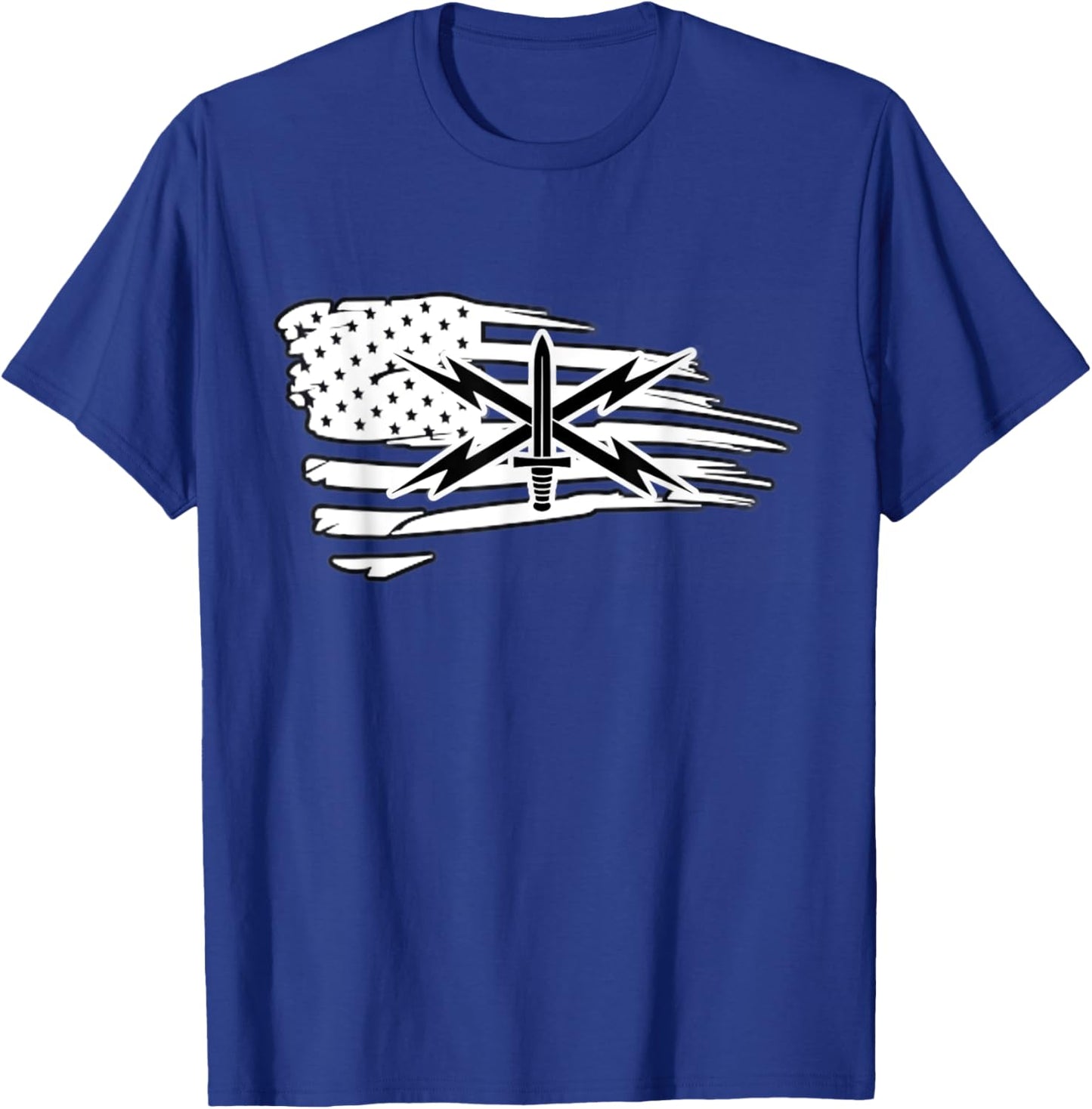 Army Cyber Corp Badge - Fort Gordon University T-Shirt - T-Shirt | Royal