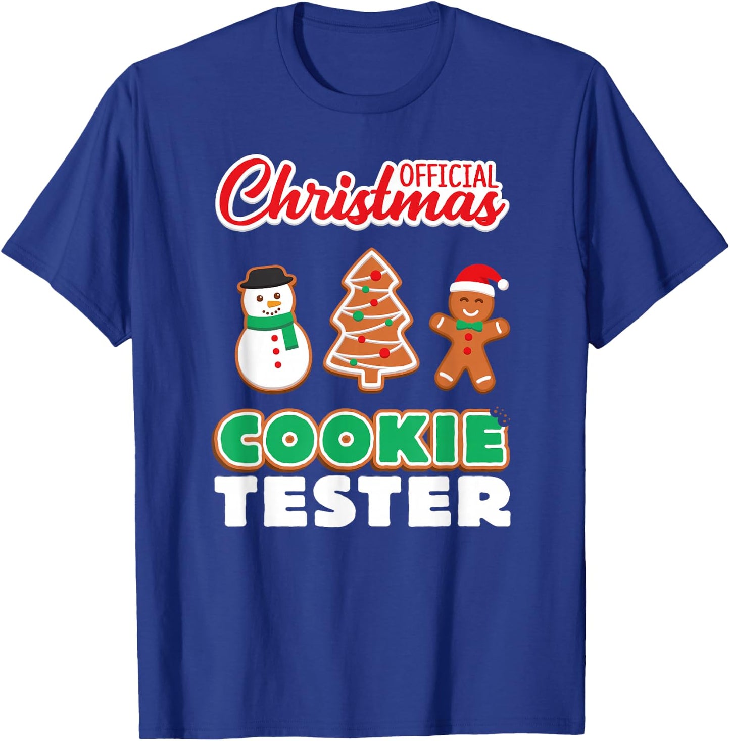 Official Christmas Cookie Tester T Shirt Xmas Cute Toddlers T-Shirt - T-Shirt | Royal