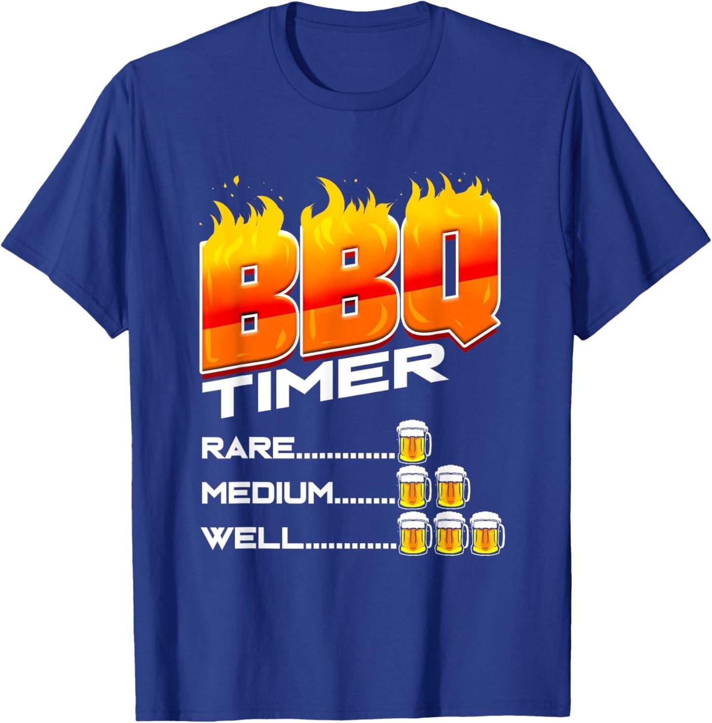 BBQ Timer Funny Gift Barbecue Master Barbecue Party T-Shirt - T-Shirt | Royal