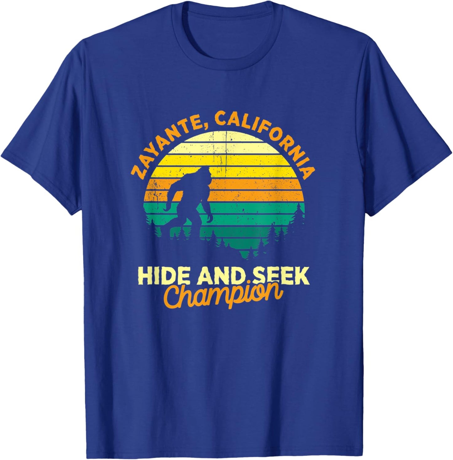 Retro Zayante, California Big foot Souvenir T-Shirt - T-Shirt | Royal