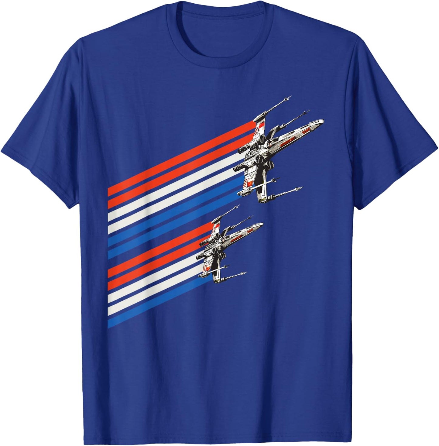Star Wars X-Wing Starfighters American Flag T-Shirt - T-Shirt | Royal