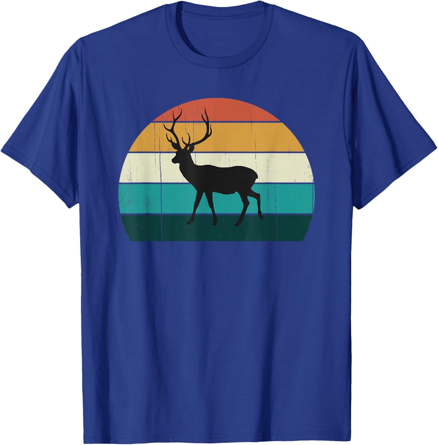 Funny Retro Deer Cool Sunset Gift T-Shirt - T-Shirt | Royal