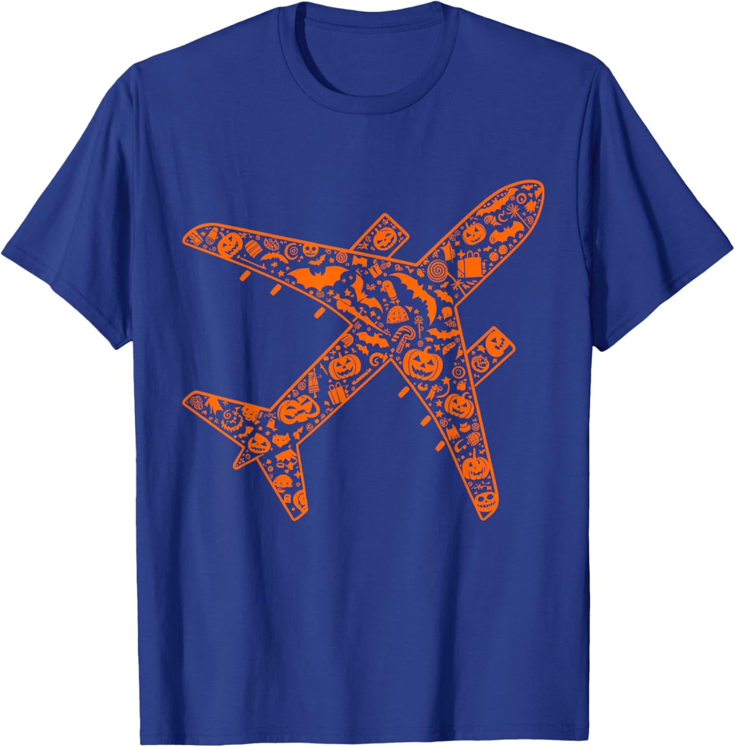 Funny Pumpkin Airplane Candy Halloween Kids T-Shirt - T-Shirt | Royal