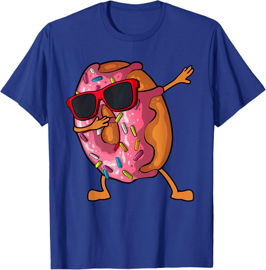 Donut Art Women Kids Dabbing Doughnut Donut Lover T-Shirt - T-Shirt | Royal