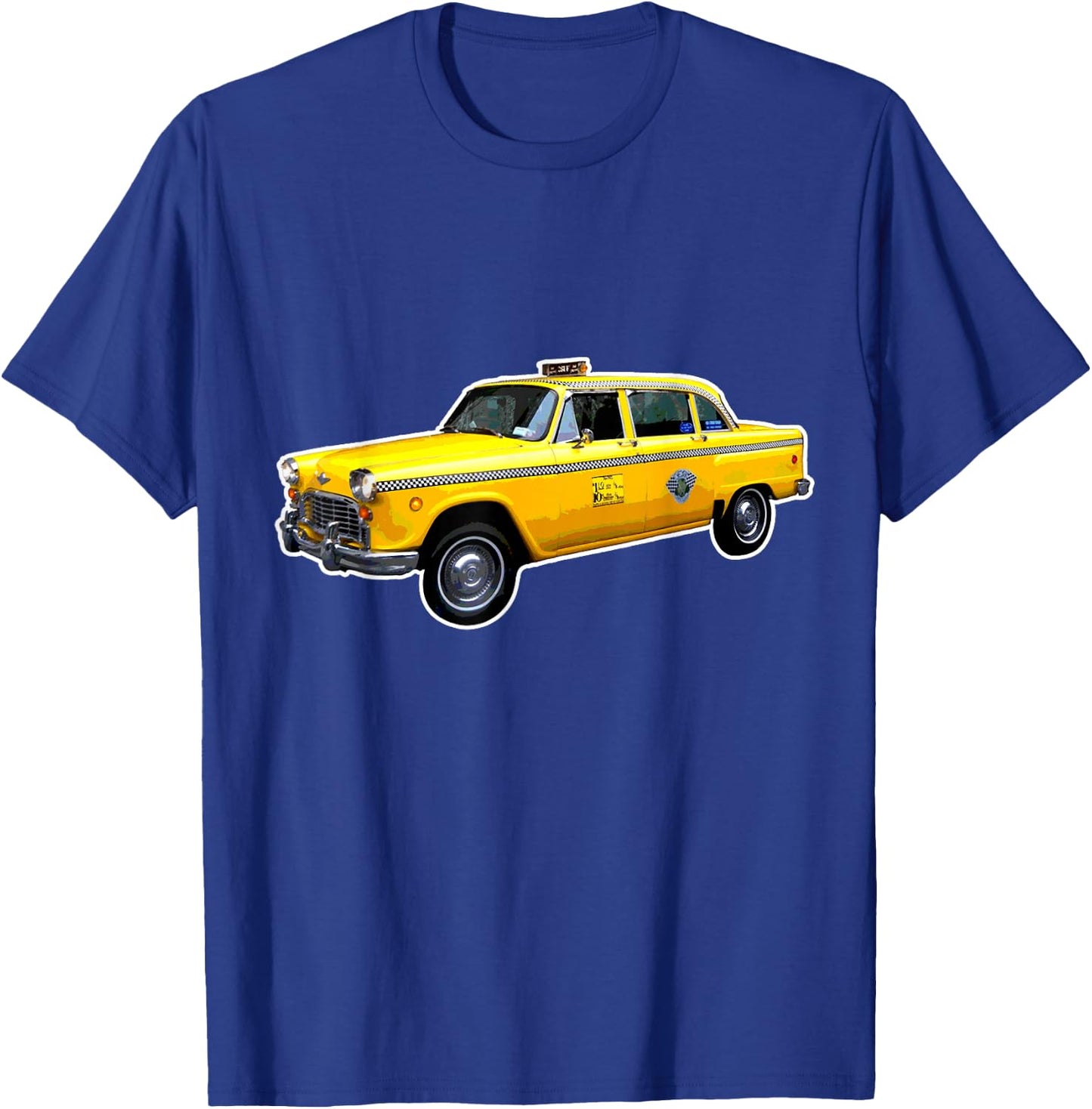 Empire State NY Co NYC Yellow Checker Taxi Cab Driver Retro New York City -Adults T-Shirt - T-Shirt | Royal