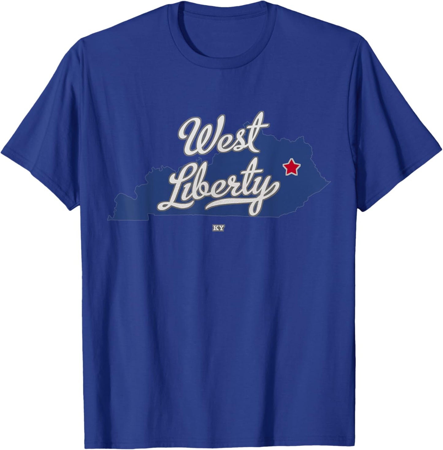West Liberty Kentucky KY Map T-Shirt - T-Shirt | Royal