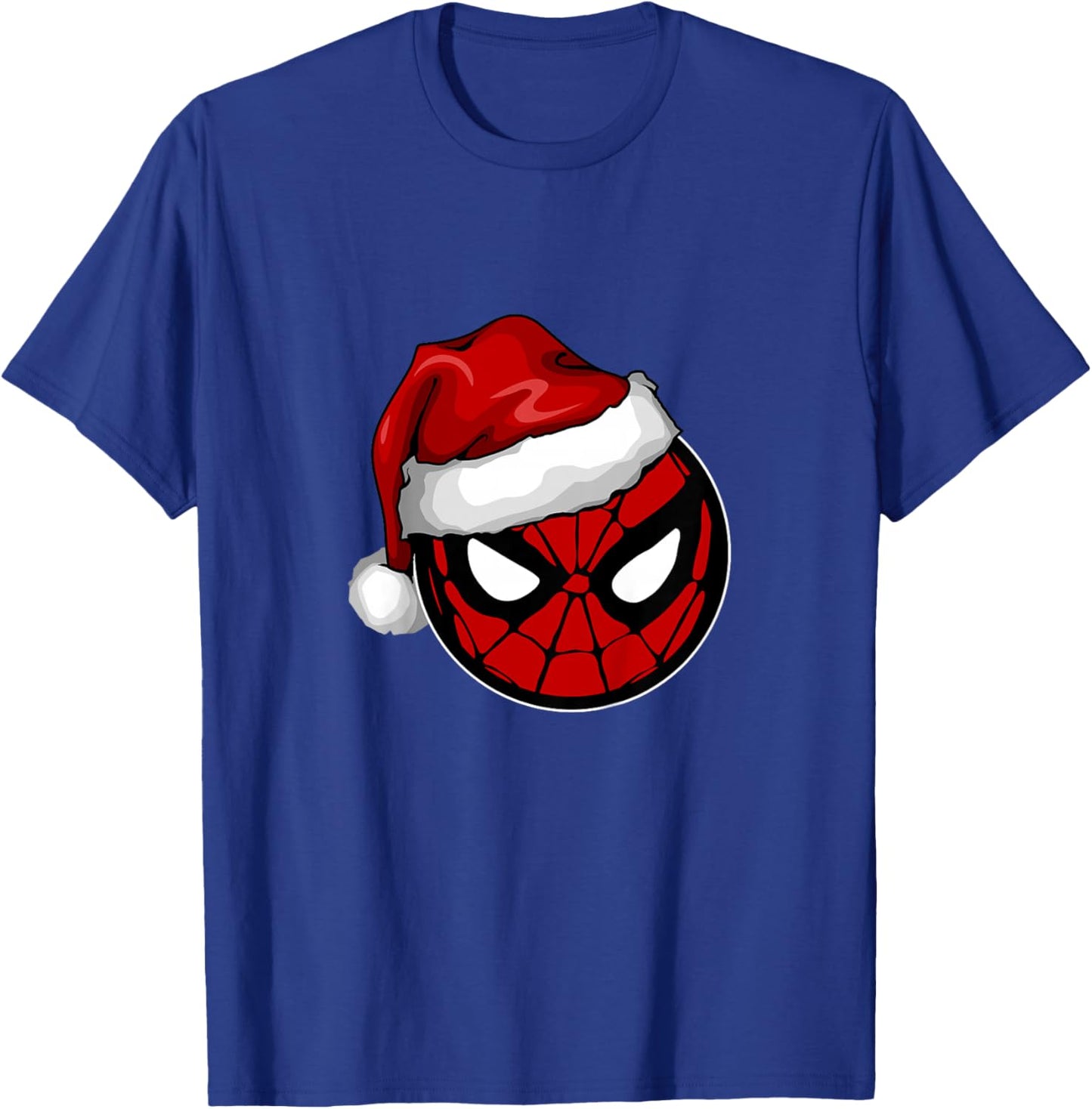 Kids Marvel Comics Christmas Santa Hat Spider-Man Circle Portrait T-Shirt - T-Shirt | Royal