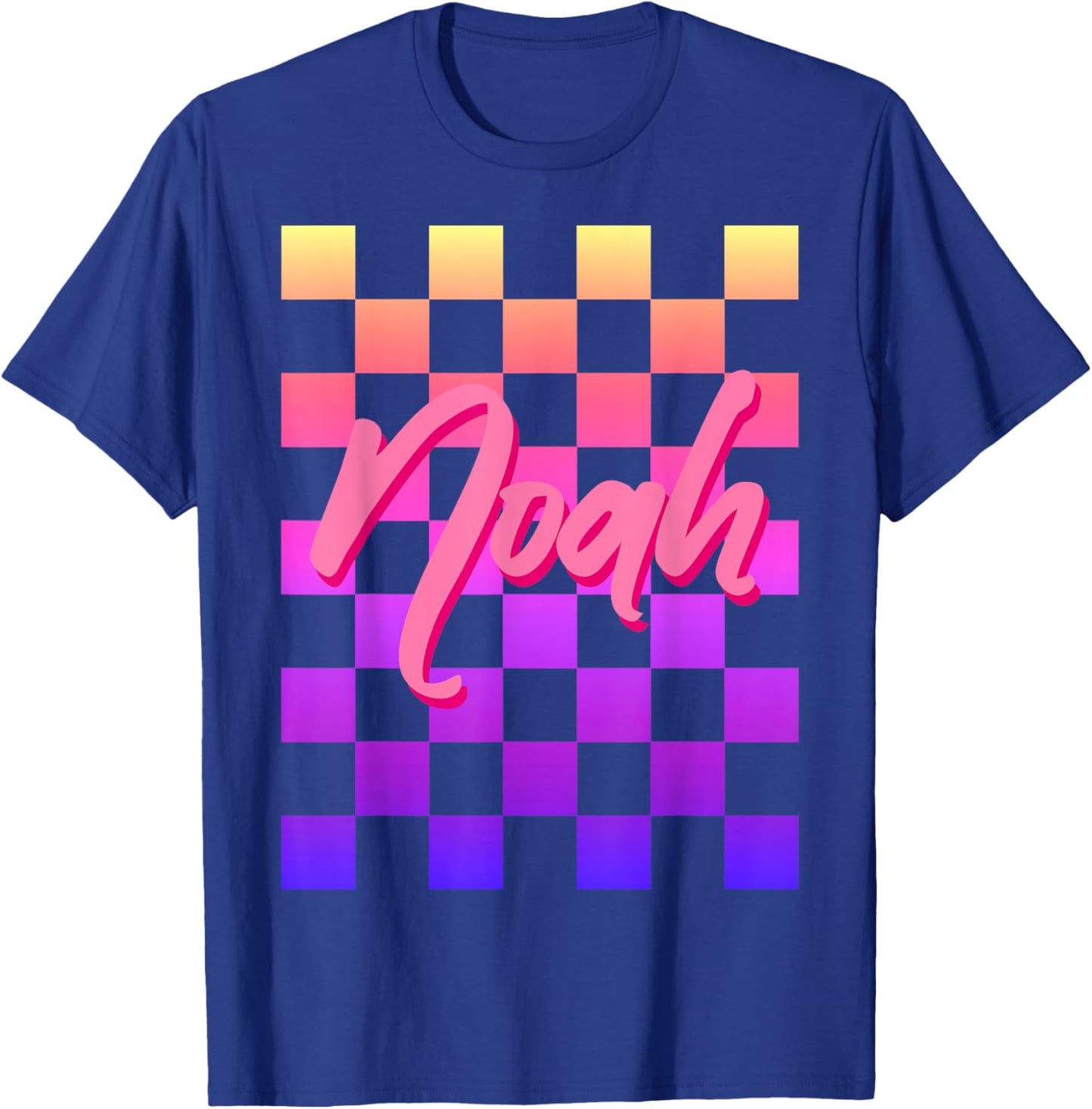 Noah First Name-d Boy Girl Baby Birth-day T-Shirt - T-Shirt | Royal