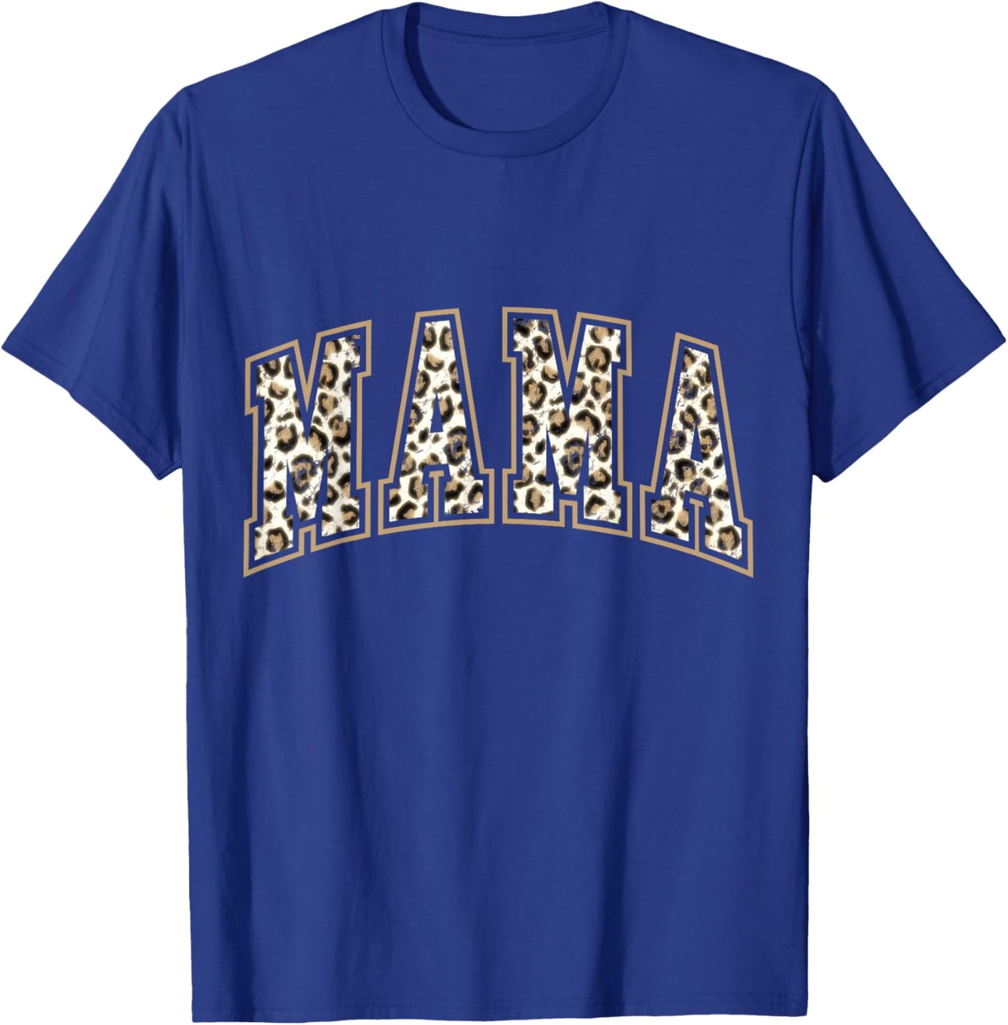 MAMA Leopard Cheetah Print Love Cute Large Letters T-Shirt - T-Shirt | Royal