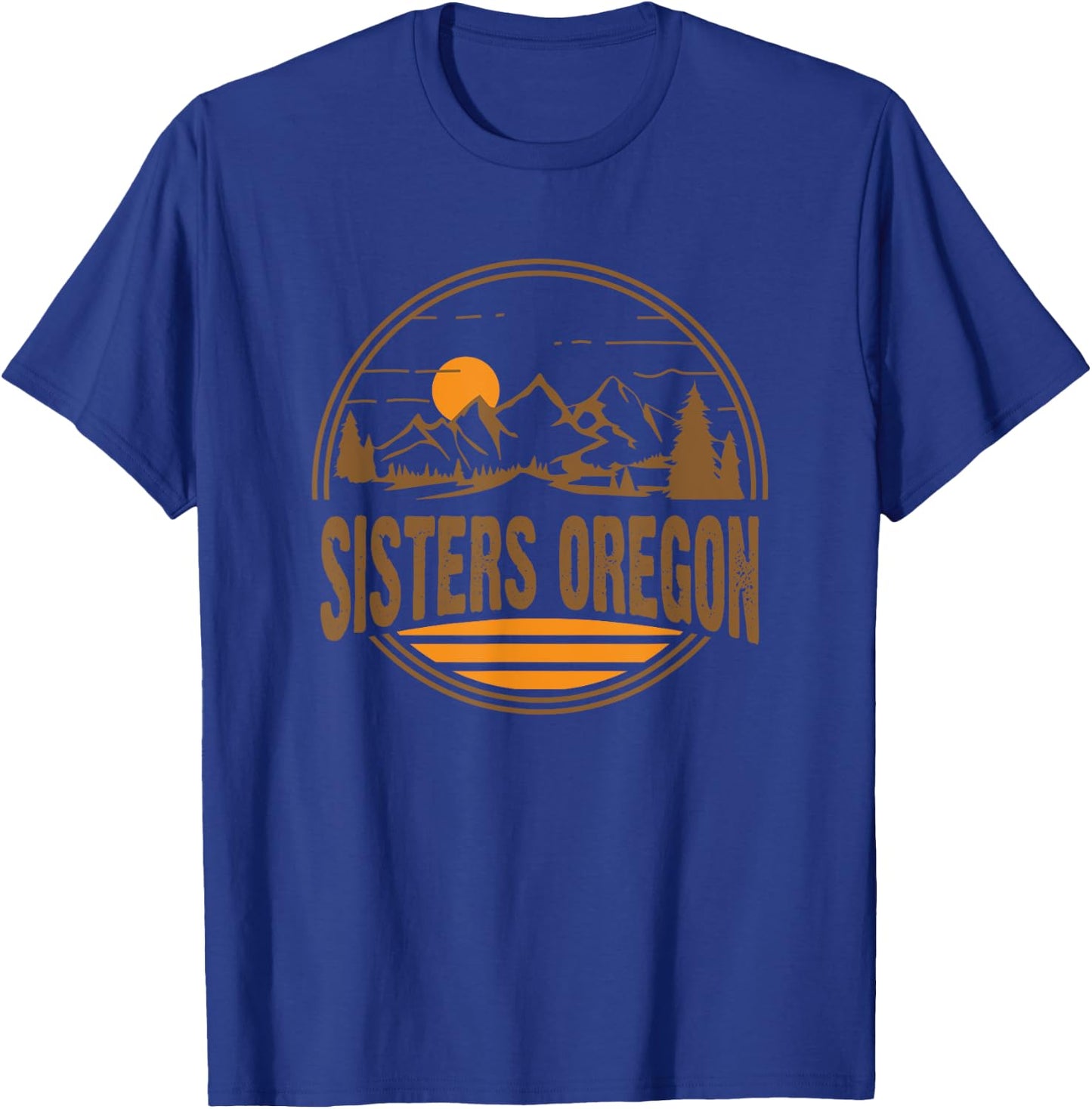Vintage Sisters, Oregon Mountain Hiking Souvenir Print T-Shirt - T-Shirt | Royal