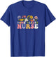 Groovy Home Health Nurse Flowers Medical Funny T-Shirt - T-Shirt | Royal