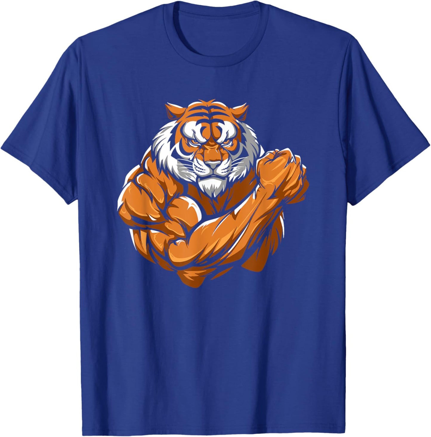 Gym Tiger Training Exercise - Workout T-Shirt - T-Shirt | Royal