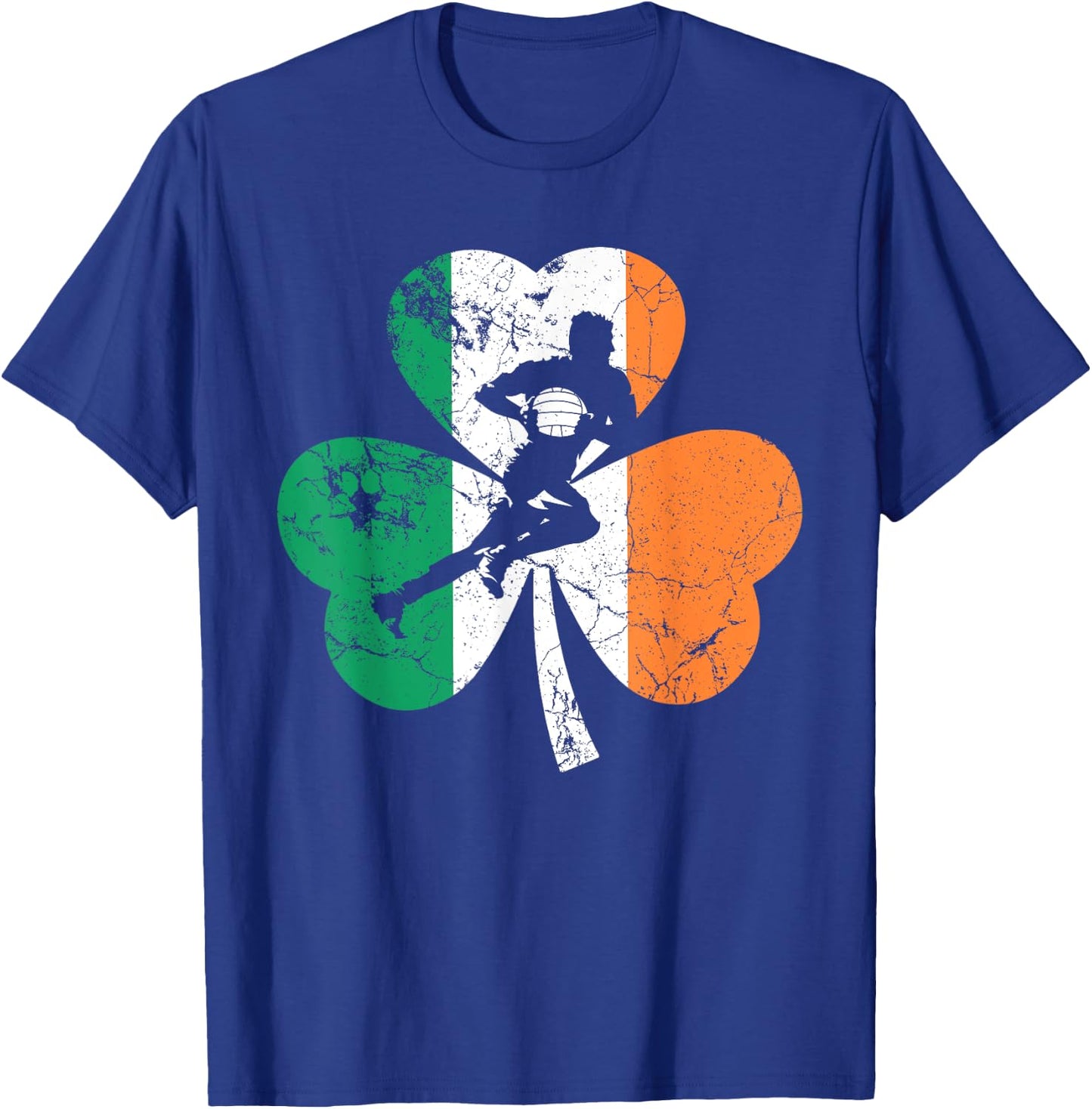 Gaelic_Football St.Patrick's Day Gift Shamrock Irish Flag T-Shirt - T-Shirt | Royal
