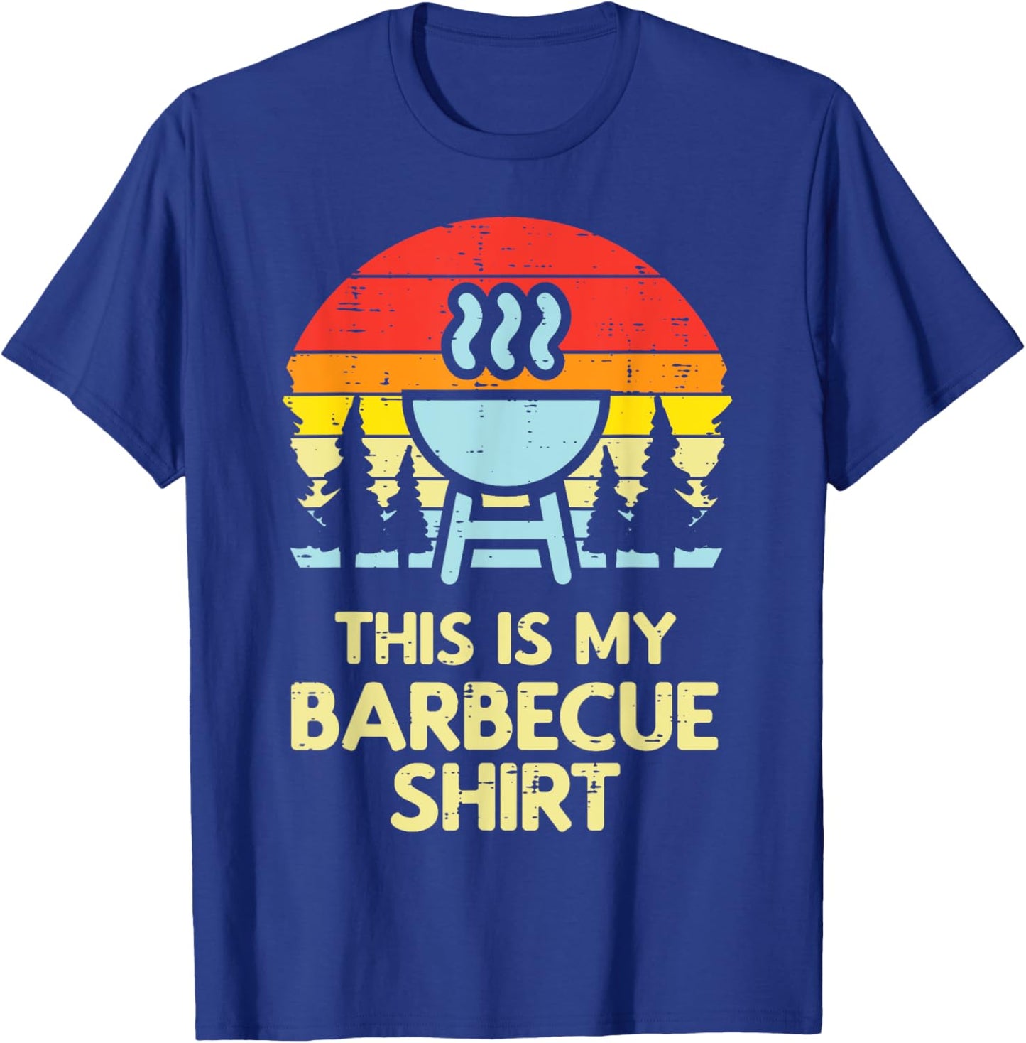 This Is My Barbecue Shirt Retro Bbq Grilling Men Women Kids T-Shirt - T-Shirt | Royal