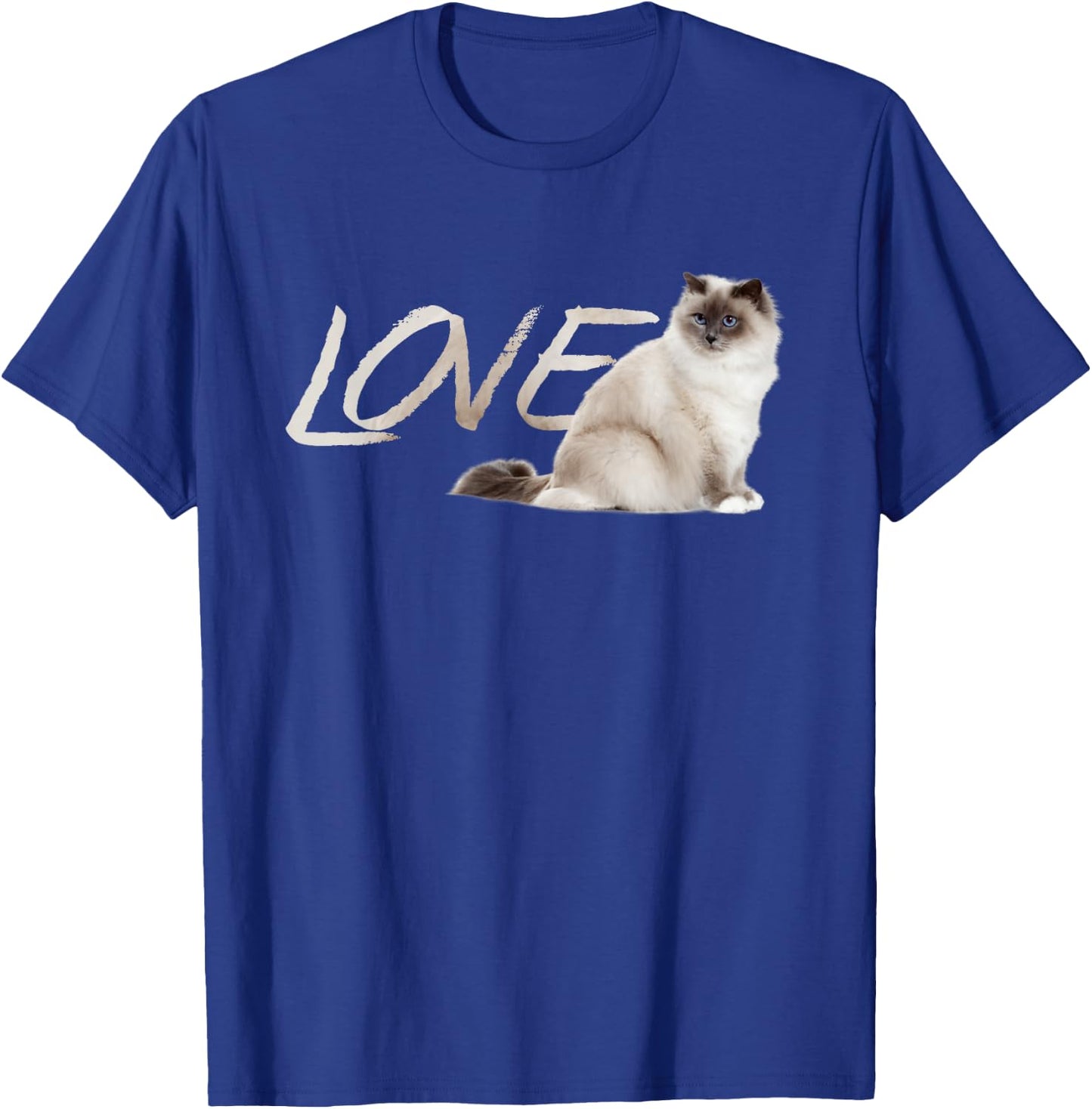 Himalayan Birman Ragdoll Snowshoe LOVE Kitten T-Shirt - T-Shirt | Royal