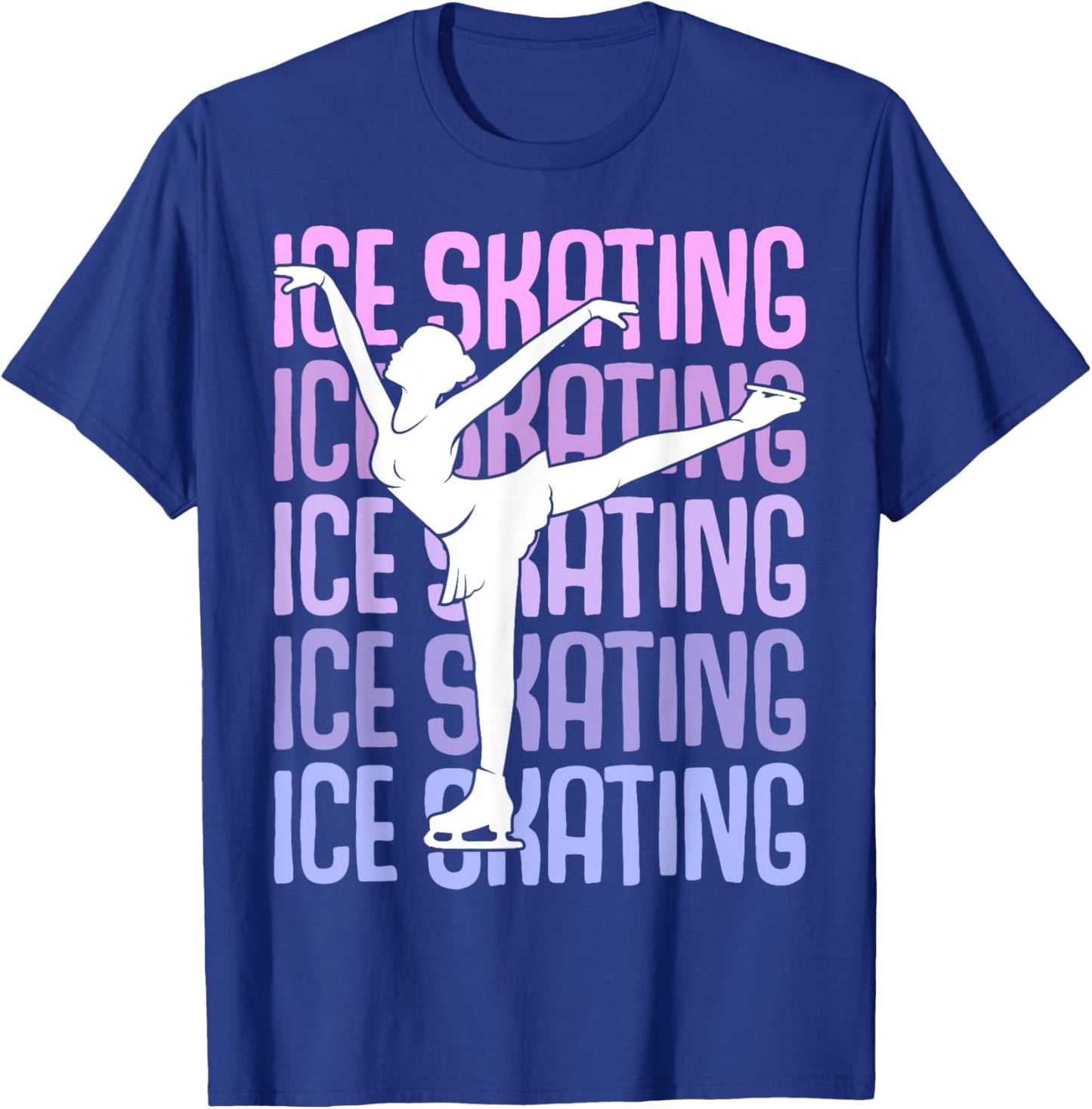 Ice Skating Figure Skater Girls Women T-Shirt - T-Shirt | Royal